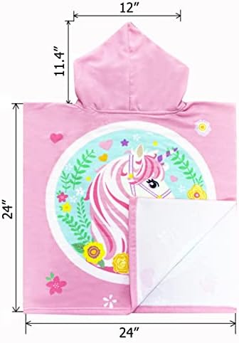 NovForth Kids Mermaid Hooded Beach Towel