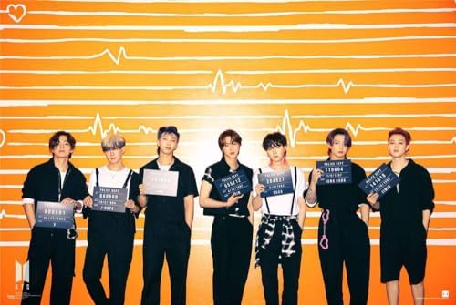 BTS Lineup K-Pop Band Poster 36x24