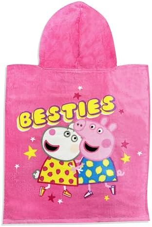 ROYAL WEAR Kids Licensed Character Beach Hooded Bath Towel Peppa 40x60 1