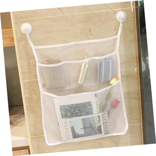 HOOTNEE Multifunctional Mesh Bath Toy Storage Bag with Strong Hooks and Drainage