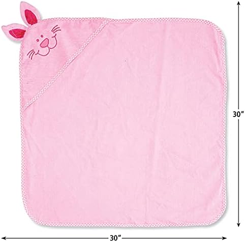 Lillian Vernon Pink Bunny Hooded Towel for Baby - 100 Cotton