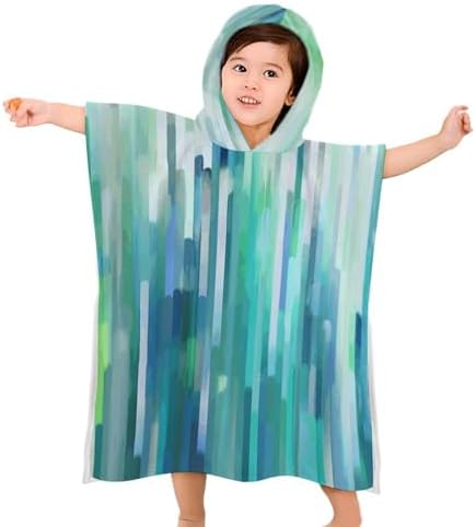 Kids Hooded Bath Towel with White Stripe Design