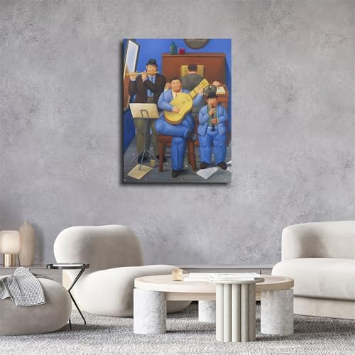 Fernando Botero Musicians Poster Canvas Wall Art