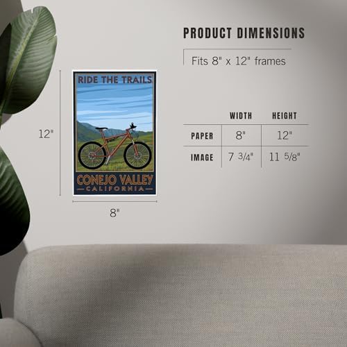 Lantern Press 8x12 Art Print Ride the Trails