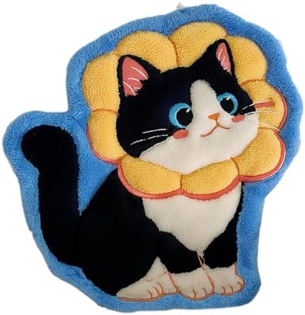 XYISWOT Cute Cat Shaped Coral Fleece Hand Towel