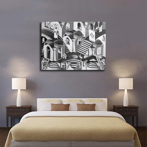 MC Escher Convex Concave HD Wall Art Poster