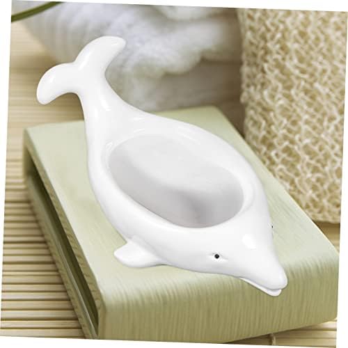 Ciieeo Ceramic Dolphin Soap Dish for Kids