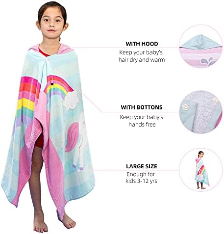 BANGSAUR Kids Beach Towels with Hood