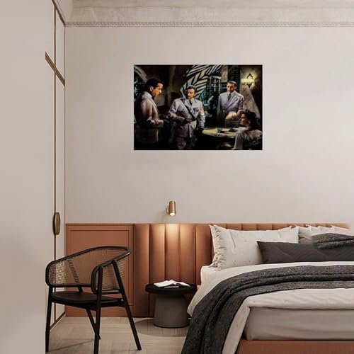 Casablanca Movie Poster Canvas Wall Art 18x12inch 1