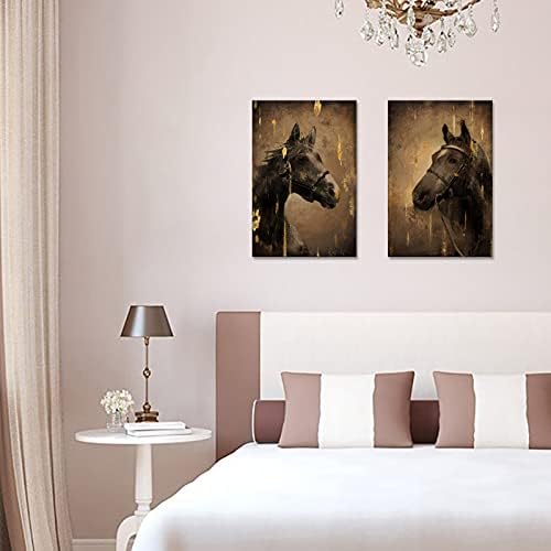 HOMEOART Horse Wall Art 12x16 Inches 2 Piece