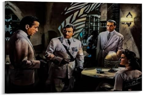 Casablanca Movie Poster Canvas Wall Art 30x20inch
