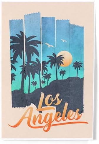 Lantern Press 8x12 Art Print Los Angeles Palm Tree