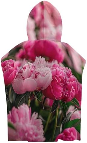 Kids Hooded Bath Towel with Flower Design