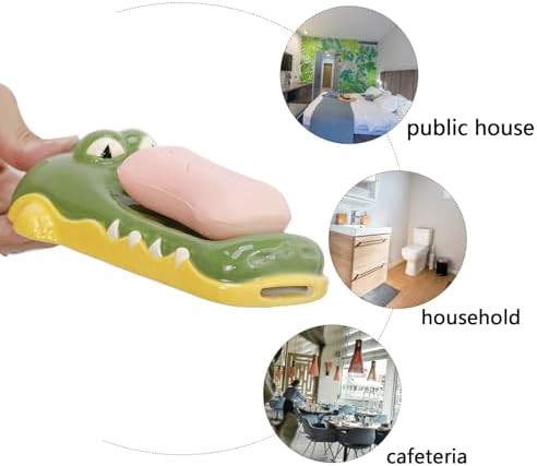 UAYBABU Crocodile Soap Dish Self-Draining Kitchen Sink Organizer