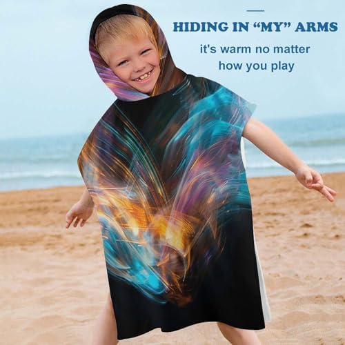 Bright Heart Shape Kids Hooded Towel for Boys Girls