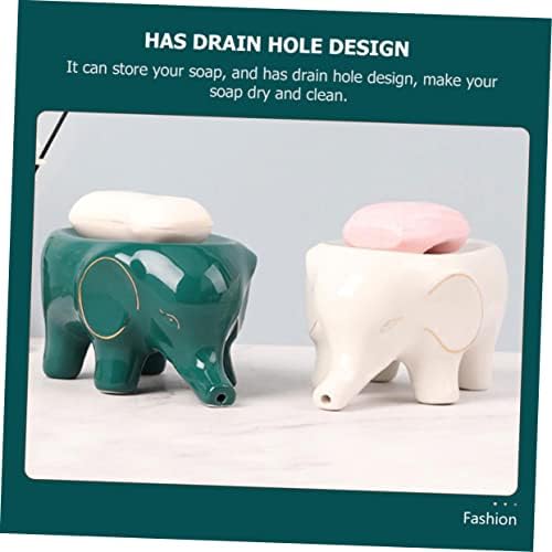 1pc Nordic Elephant Soap Holder Artistic Drain Soap Dish