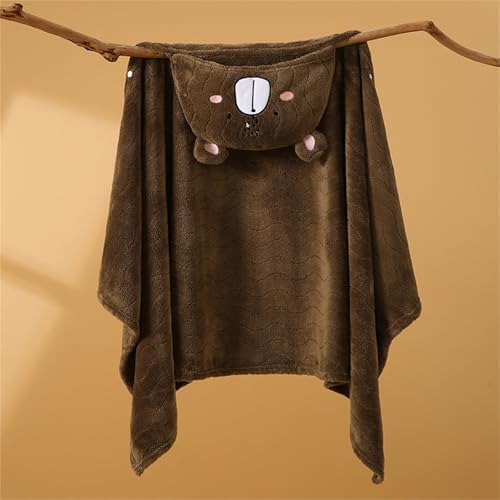 Kids Hooded Bath Towel Large Soft Quick Drying Animal Print