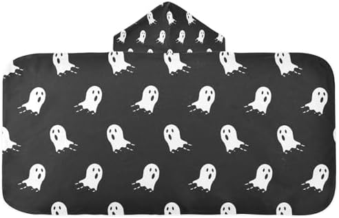 Halloween Ghost Kids Hooded Bath Towel for Boys Girls