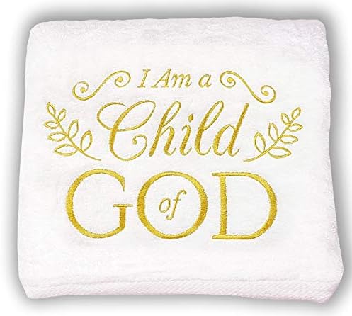 I Am A Child of God Soft White Bath Towel