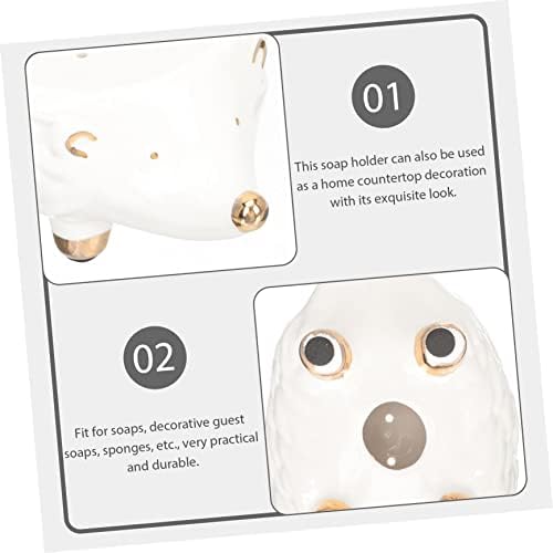 Ceramic Hedgehog Soap Holder for Bathroom Decor