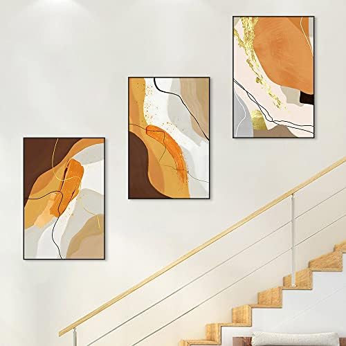 Mplong 3 Piece Framed Canvas Wall Art Abstract