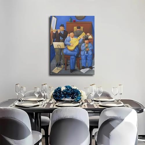Fernando Botero Musicians Poster Canvas Wall Art