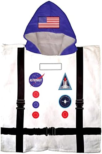 Jay Franco Trend Collector Astronaut Hooded Poncho Towel - 22x22 Inch Cotton