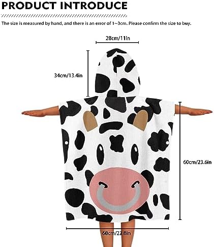 Goronwyfloyd Cow Children Hooded Bath Towel