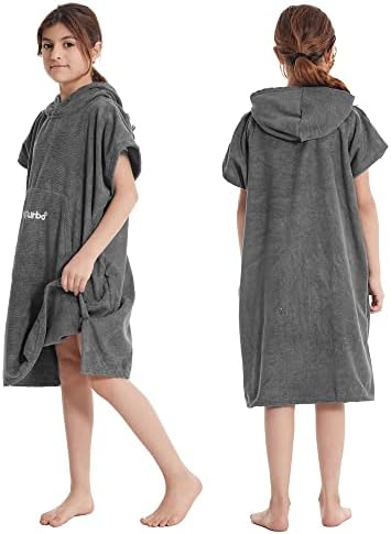 Hiturbo Kids Changing Towel Hoodie - Gray