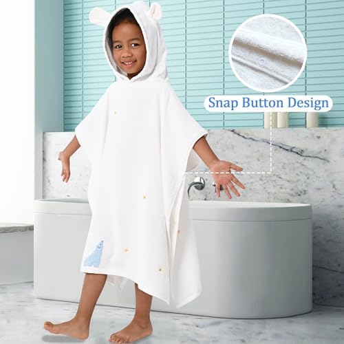 VOOVA MOVAS White Toddler Towel Set with Hood - 3-6 Years