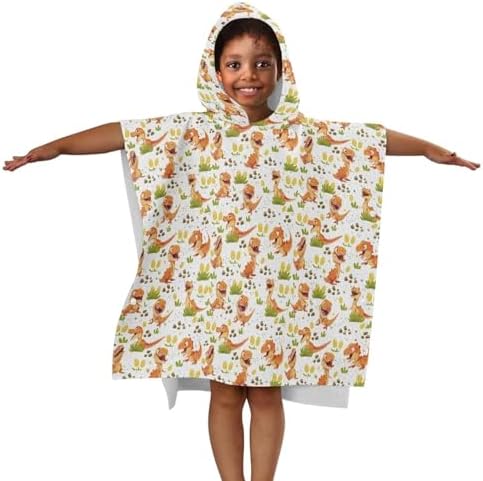 Multi Cute Dinosaur Kids Bath Towel Hooded Cape