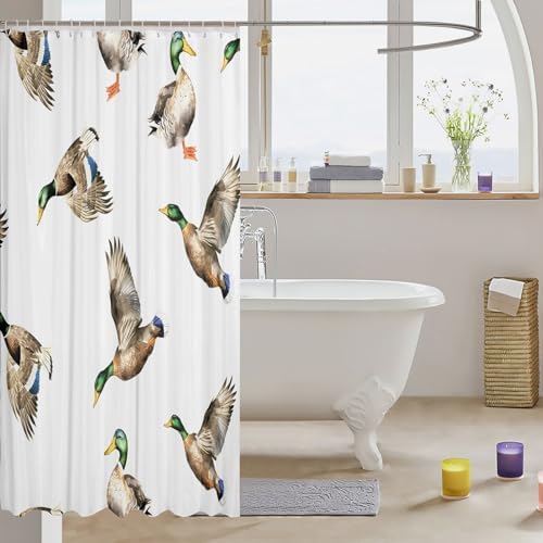 Feelyou Wild Animal Shower Curtain Set 72x72 for Kids