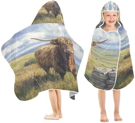 Kigai Kids Hooded Bath Towel Soft and Absorbent 1