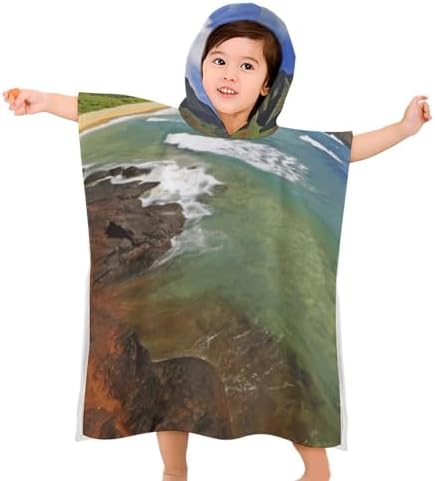 Kids Bath Towel with Hawaii Seashore Print