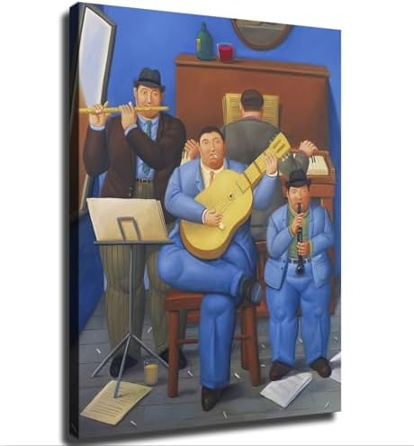 Fernando Botero Musicians Poster Canvas Wall Art