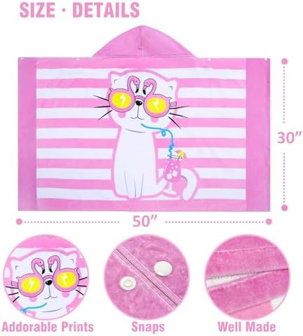 Growell Kids Hooded Bath Towel - Soft Thick Cotton 30x50