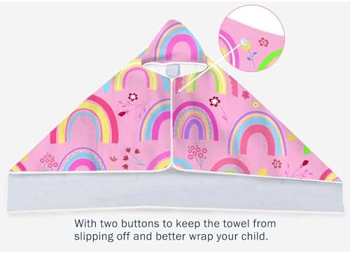 Bonsai Tree Rainbow Hooded Beach Towel for Kids