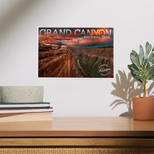 Lantern Press 8x12 Art Print Grand Canyon Red Sky