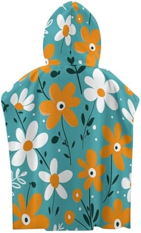 Kids Hooded Bath Towel with Hand Drawn Doodles