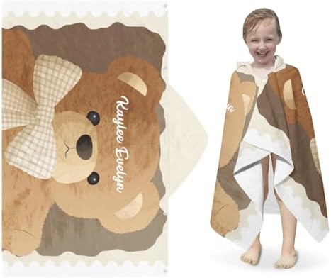 Deven Cute Cartoon Hooded Bath Towel for Kids