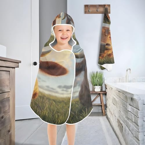 Kigai Cute Kids Hooded Bath Towel 50x235 Inch