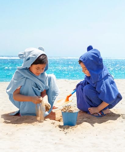 MissShorthair Kids Hooded Microfiber Towel Poncho