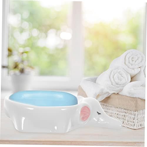 Ciieeo Ceramic Elephant Soap Holder with Drainage Holes