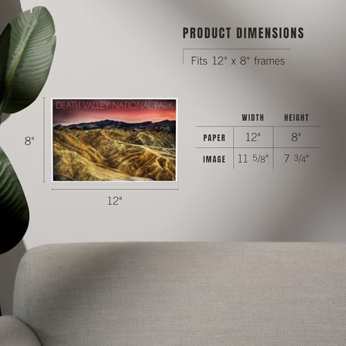 Lantern Press 8x12 Art Print Death Valley Stormy Sky