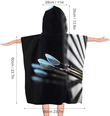 Kids Hooded Towel with Darts Arrows Print