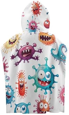 Kids Hooded Bath Towel with Cartoon Design