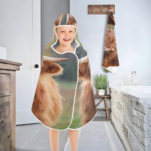 Kigai Kids Hooded Bath Towel Soft Absorbent 50x235 Inch
