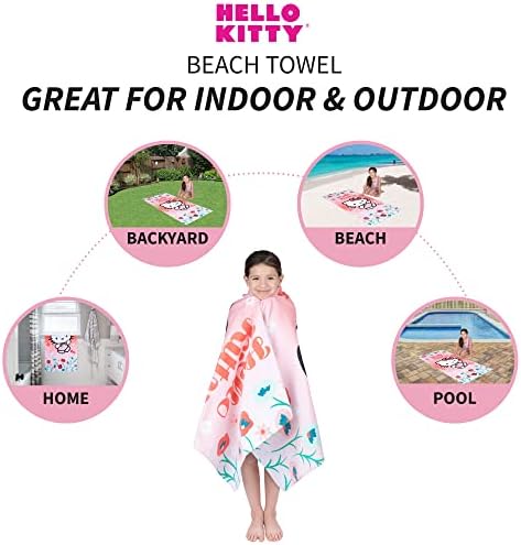 Franco Hello Kitty Cotton Beach Towel 58x28