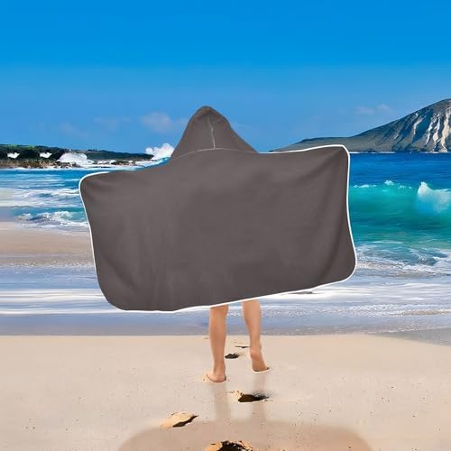 Xigua Coffee Color Kids Hooded Towel