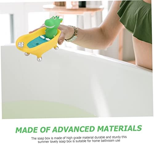 Summer Dinosaur Soap Box Bathtub Shape Holder for Kids